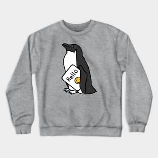 Cute Penguin Says Hello Crewneck Sweatshirt